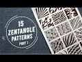15 Zentangle Patterns For Beginners Part 1 Step By Step Art Tutorial