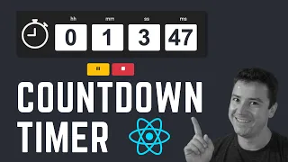 How to create a countdown timer in React JS using React hooks useState useEffect v2