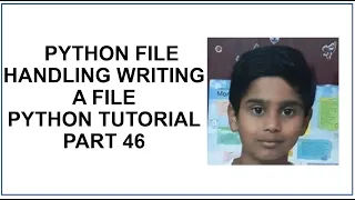 Python File Handling Writing and creating a file Python Programming Python tutorial Part 46