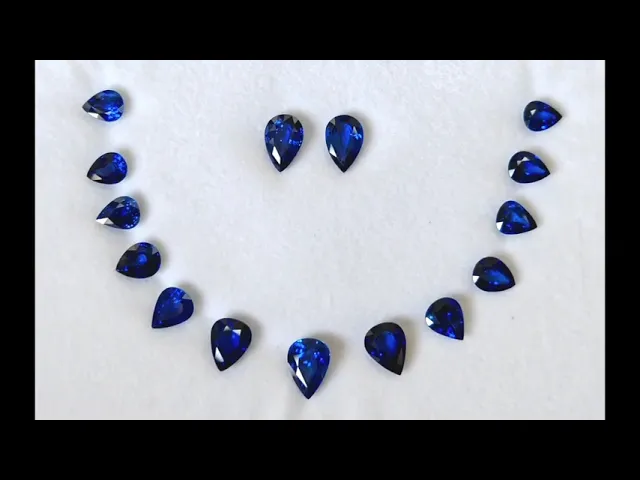 Pear Blue Sapphire Set