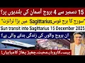 15 December 4 zodiac sign be Luckiest of Sun in Sagittarius through astrology predictions