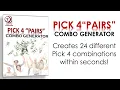 PICK 4 PAIRS COMBO GENERATOR TOOL