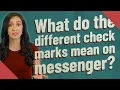 What do the different check marks mean on messenger