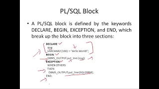 Session 1 - Introduction Anonymous block Procedures Conditional and Case Statements