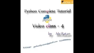 Python Tutorial class-4 Taking input from end user By Ratan sir