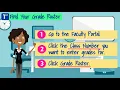 Faculty Portal Entering and Approving Final Grades