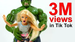 Barbie Said No To The Hulk Mortal Kombat Funny Stop Motion Animation Doll Fight 