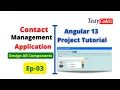 Angular 13 Project tutorial Contact Management App in Angular Design All Components in Angular