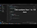 Write a Java program to print the odd numbers from 1 to 99 Prints one number per line Odd Number