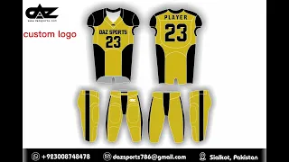 Football uniform setup football jerseys Football pants Football uniform design mockup