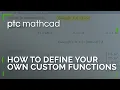 User-Defined Functions in Mathcad Prime