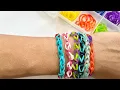 Easy Rubber Band Bracelet Single Chain With 2 Fingers no loom