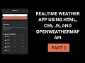 Realtime Weather App HTML CSS JS P1 Header Design