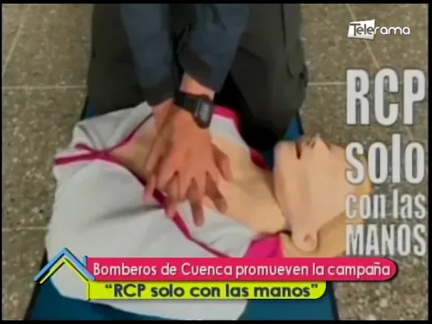 Bomberos de Cuenca promueven la campaña RCP solo con las manos