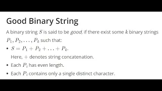 Good Binary String Codechef Starters 130 Hindi Easy Solution
