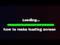 How to Make loading screen in Studio lite