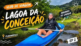TÔ EM FLORIPA! Fui pra Lagoa, andei de Caiaque e ACORDEI COM CAPIVARAS 😂 | VLOG EP. 2