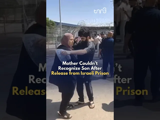⁣The mother of P@lestinian detainee didn’t recognize her son after being released from Israeli prison