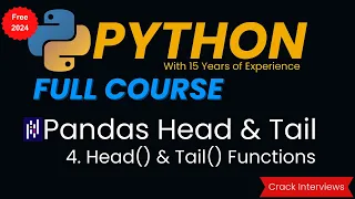 Pandas head Pandas tail Pandas head and tail function in Python