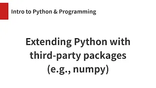 Extending Python with third-party packages example numpy