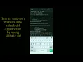 how to build android app on android phone by using Java n ide