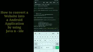 how to build android app on android phone by using Java n ide