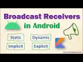 Broadcast Receivers in Android app full guide with Static Dynamic Implicit and Explicit Receivers