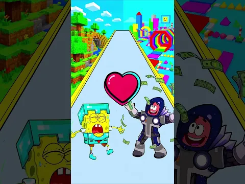 SpongeBob Minecraft vs Patrick Star Roblox #fyp #spongebob #roblox #actorsagency #viral