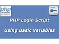 Simple PHP Login Script Using Variables
