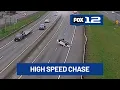 Over 100 mph Car overturns in Southwest Washington high-speed chase