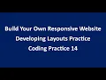 Coding Practice 14 Developing Layouts Practice HTML CSS NxtWave CCBP