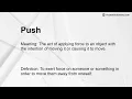 Push Meaning