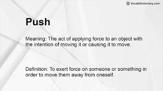 Push Meaning