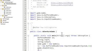 Programming a Java Text Adventure The Game Structure