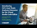 Introducing C C test Static Analysis Extension for the Visual Studio Code Editor Parasoft