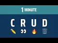 CRUD in 1 minute Web Front-end Development Lesson 38 Free Coding Bootcamp