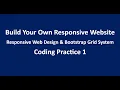 Coding Practice 1 Responsive Web Design Bootstrap Grid System HTML CSS NxtWave CCBP