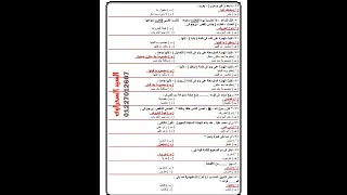 نموزج اسئله في اللغه العربيه الخاصة بمسابقة وزاره التربيه والتعليم 30 الف معلم الورقه ٧ 