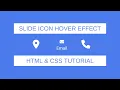 Slide Icon Hover Effect HTML CSS Tutorial codecompanion93