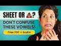 Confusing vowels sheet vs beach vs b tch