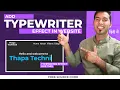 Create a Cool Typewriter Effect with JavaScript HTML CSS