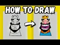How To Draw Clash Royale Laughing King Emote