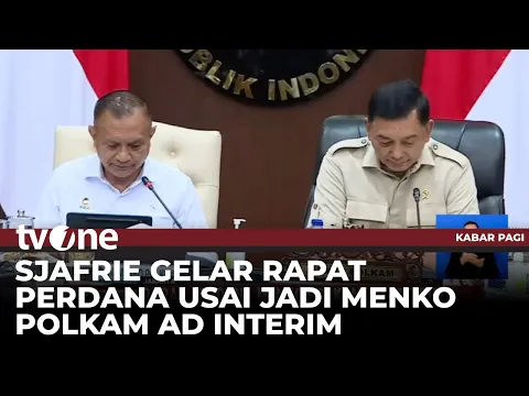 Sjafrie Sjamsoeddin Gelar Rapat Perdana di Kantor Kemenko Polkam