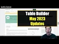 Table Builder May 2023 Update