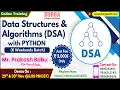 Data Structures Algorithms with PYTHON 6 Weekends Batch Online Training DURGASOFT