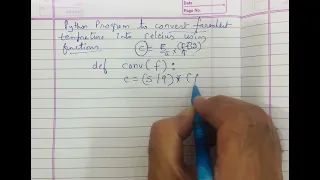 How to Write a Python Function to Convert Fahrenheit to Celsius Python Tutorial for Beginners