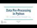 Workshop 4 Data Pre-Processing in Python