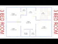 HOUSE PLAN DESIGN EP 202 950 SQUARE FEET 3 BEDROOMS HOUSE PLAN LAYOUT PLAN