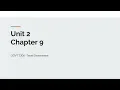 Unit 2 Chapter 9 Summary
