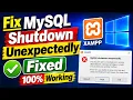 How to Fix Error MySQL Shutdown Unexpectedly in XAMPP